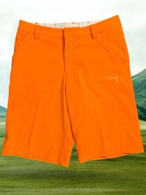 Puma Bright Orange Boy’s Golf Shorts sz L